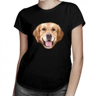 Koszulki i topy damskie - Koszulkowy, Koszulka damska, Golden retriever, rozmiar XXL - miniaturka - grafika 1