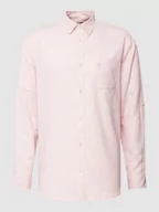 Koszule męskie - Koszula casualowa z naszywką z logo - miniaturka - grafika 1