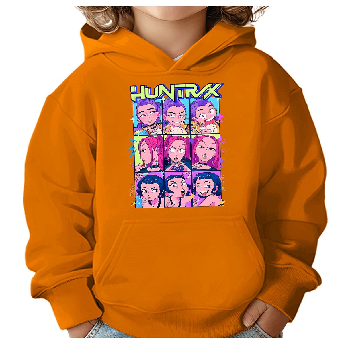 BLUZA DZIECIĘCA K-POPOWE ŁOWCZYNIE DEMONÓW HUNTRIX 104 Z KAPTUREM