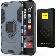 Etui i futerały do telefonów - Etui Pancerne Spacecase X-Ring Uchwyt Magnetyczny Uchwyt Ring Case Obudowa Plecki Iphone 6/6S Niebieski - miniaturka - grafika 1