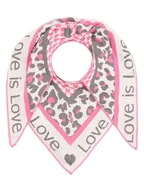 Apaszki i szaliki damskie - Zwillingsherz Chusta "Love is Love" w kolorze szaro-jasnoróżowym - 200 x 100 cm - miniaturka - grafika 1