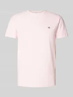 Koszulki męskie - T-shirt o kroju slim fit z wyhaftowanym logo - miniaturka - grafika 1