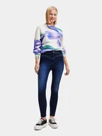 Spodnie damskie - Desigual Jeansy 23WWDD44 Niebieski Slim Fit - miniaturka - grafika 1