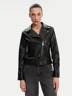 Kurtki damskie - Rinascimento Kurtka z imitacji skóry CFC0119619003 Czarny Regular Fit - miniaturka - grafika 1