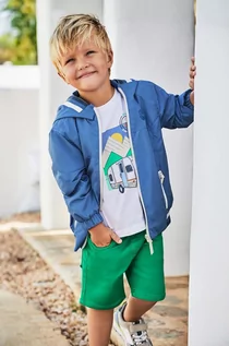 Spodnie i spodenki dla chłopców - Mayoral szorty dziecięce soft kolor zielony - grafika 1