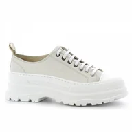 Trampki damskie - Beżowe tenisówki damskie CARINII - Carinii - miniaturka - grafika 1