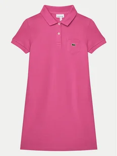 Lacoste Sukienka codzienna EJ2816 Fioletowy Regular Fit - Sukienki i spódniczki dla dziewczynek - miniaturka - grafika 1