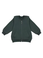 Bluzy dla chłopców - Chłopięca bluza bomberka ze stójką zielona Nicol,r.86 - miniaturka - grafika 1