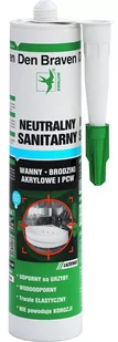 Silikon sanitarny Den Braven biały 280ml - Silikony - miniaturka - grafika 1