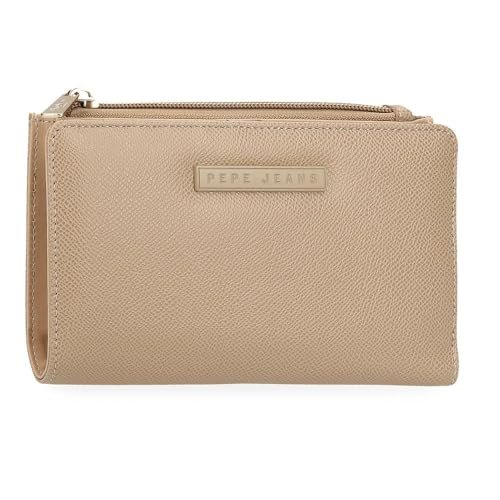 Pepe Jeans Elia Portfel z uchwytem na karty Beżowy 17x10x2 cm Sztuczna skóra by Joumma Bags, beż, Talla única, Portfel na karty