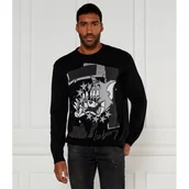 Swetry męskie - Iceberg Wełniany sweter Regular Fit - miniaturka - grafika 1