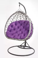 Poduszki ogrodowe - Poduszka na fotel wiszący typu kokon 100x130cm. (cena nie obejmuje mebla!) / wodoodporne poduszki ogrodowe, kolor ciemny fiolet - miniaturka - grafika 1