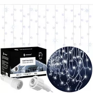 Oświetlenie świąteczne - Kurtyna Świetlna 500 Led Girlanda, Lampki Wewnętrzno-Zewnętrzne Sople Biały Zimny + Flash - miniaturka - grafika 1