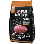 Sucha karma dla kotów - Pan Mięsko cielęcina z kaczką M sucha karma dla kota waga 5 kg - miniaturka - grafika 1