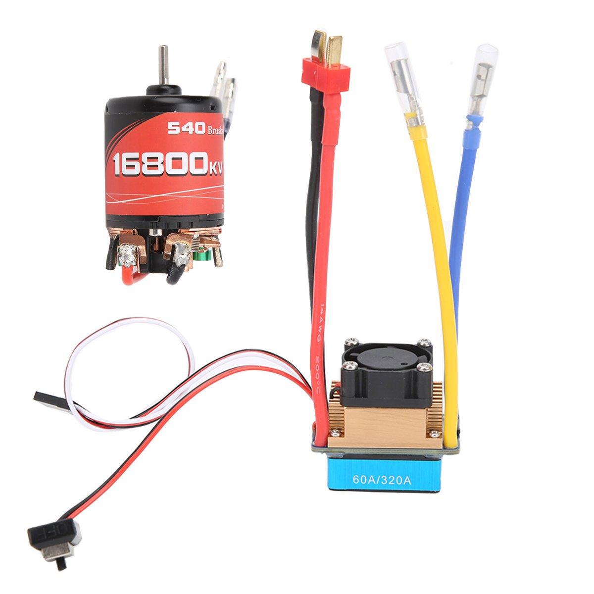 Wodoodporny silnik 540 16800KV z dwukierunkowym regulatorem szczotkowym 60A