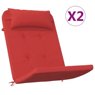 Poduszki na krzesła Adirondack, 2 szt, czerwone, t - Poduszki na krzesła - miniaturka - grafika 1