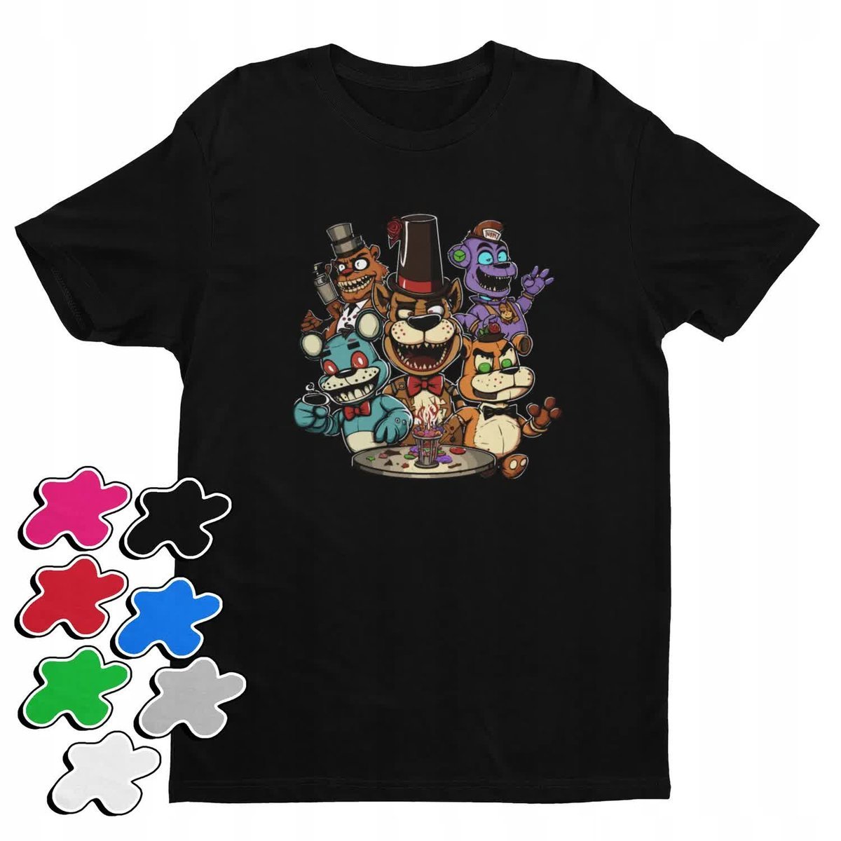 Koszulka T-Shirt Dziecięca Z Nadrukiem Five Nigts At Freddy -L 146-152