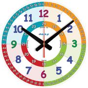 Zegary - Edukacyjny zegar ścienny dla dzieci do zadań specjalnych bezgłośny mechanizm NPG / ePokoik - miniaturka - grafika 1
