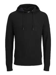 Bestseller A/S Męska bluza z kapturem Jcoclassic Twill Knit Hood Sn, czarny, XXL - Bluzy męskie - miniaturka - grafika 1