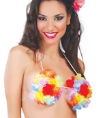 Dodatki do strojów karnawałowych - GUIRCA Hawajski biustonosz kwiecisty, Aloha Party BIUST/4327-G - miniaturka - grafika 1