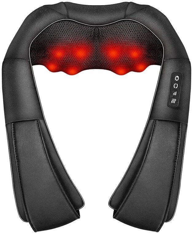 Pas masujący Shiatsu podgrzewany masażer do karku pleców ramion szyi ciała