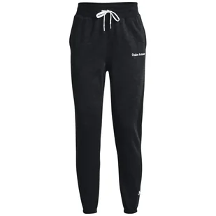Damskie spodnie dresowe Under Armour Essential Script Pant Rozmiar: M / Kolor: czarny - Spodnie sportowe damskie - miniaturka - grafika 1