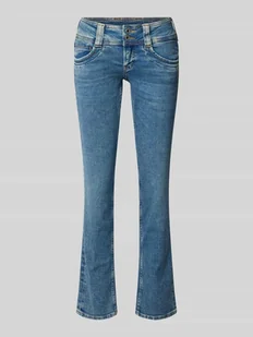 Jeansy o kroju slim fit z 5 kieszeniami - Spodnie damskie - miniaturka - grafika 1