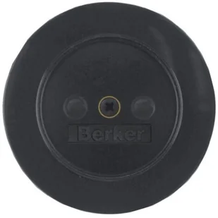Berker R.1/R.3 Płytka czołowa do gniazda bez uziemienia, czarny, połysk - Gniazdka elektryczne - miniaturka - grafika 1