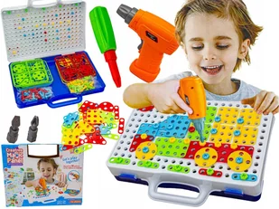 EDUKACYJNA UKŁADANKA,PUZZLE,KLOCKI KREATYWNA MOZAIKA, WKRĘTARKA 151 EL ZEST - Zabawy w naśladowanie dorosłych - miniaturka - grafika 1