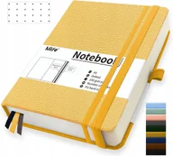 Zeszyty szkolne - NOTATNIK A5 360 STRON 100 G/M² DZIENNIK W KRATKĘ TWARDA OKŁADKA ŻÓŁTY - miniaturka - grafika 1