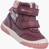 Buty dla dziewczynek - Trzewiki Dziecięce Ekoskóra Ocieplane Na Zamek Rzepy Zimowe Różowe Wojtyłko 1Z26089 Różowy 21 - miniaturka - grafika 1