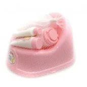 Akcesoria dla lalek - ICOM Zestaw nocnik dla lalki różowy - miniaturka - grafika 1