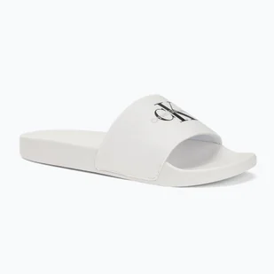 Klapki damskie Calvin Klein YW0YW01835 Slide Monogram Wn bright white/black - Klapki i japonki damskie - miniaturka - grafika 1