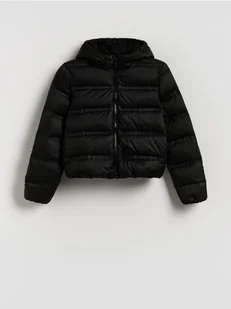 Reserved - Pikowana kurtka z puchem - czarny - Kurtki i płaszcze dla dziewczynek - miniaturka - grafika 1