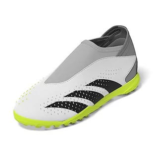 adidas Unisex Accuracy.3 buty piłkarskie bez sznurowadeł, Ftwr biały rdzeń czarny klarowna cytryna, 34 EU - Piłka nożna - miniaturka - grafika 1