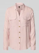 Koszule damskie - Bluzka koszulowa o kroju regular fit z czystej wiskozy model ‘BUMPY’ - miniaturka - grafika 1