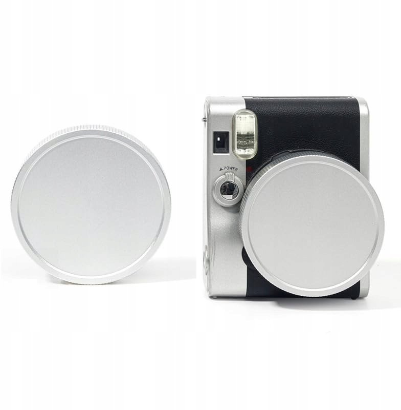 Dekielek Ochronny Dekiel Osłona Na Obiektyw Do Fujifilm Fuji Instax Mini 90 / Srebrny