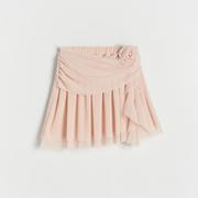 Sukienki i spódniczki dla dziewczynek - Reserved - Asymetryczna spódnica z kwiatkiem - Różowy - miniaturka - grafika 1
