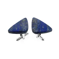 Spinki do mankietów i krawatów - Spinki do mankietów Lapis Lazuli (S1017) Srebro [925] - miniaturka - grafika 1