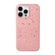 Etui i futerały do telefonów - UNIQ etui Coehl Terrazzo do iPhone 14 Pro Max 6,7" różowy/coral pink - miniaturka - grafika 1
