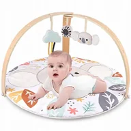 Maty edukacyjne - 2 x DUŻA MATA EDUKACYJNA DLA NIEMOWLĄT 2W1 KOALA MIĘKKA DREWNIANE PAŁĄKI MA - miniaturka - grafika 1