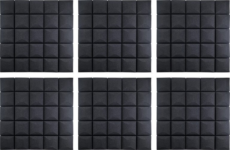 DNA AM5 BK panel akustyczny zestaw 6 szt. czarny samoprzylepna pianka mata wygłuszająca