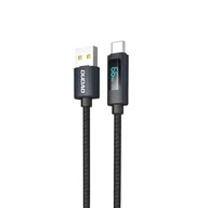 Kable USB - Kabel przewód L7T USB-A - USB-C 66W z wyświetlaczem LED 1m - czarny DUDAO - miniaturka - grafika 1