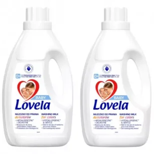 Lovela Baby hipoalergiczne mleczko do prania ubranek niemowlęcych i dziecięcych do kolorów Zestaw 2 x 1.45 l - Środki do prania - miniaturka - grafika 1