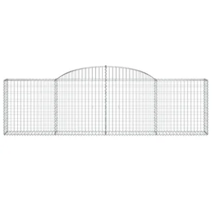 vidaXL Kosze gabionowe, 9 szt, 300x30x80/100 cm, galwanizowane żelazo - Ogrodzenia - miniaturka - grafika 5
