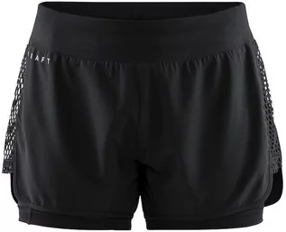 Spodnie sportowe damskie - CRAFT Spodenki do biegania damskie CHARGE 2 in 1 SHORT - grafika 1