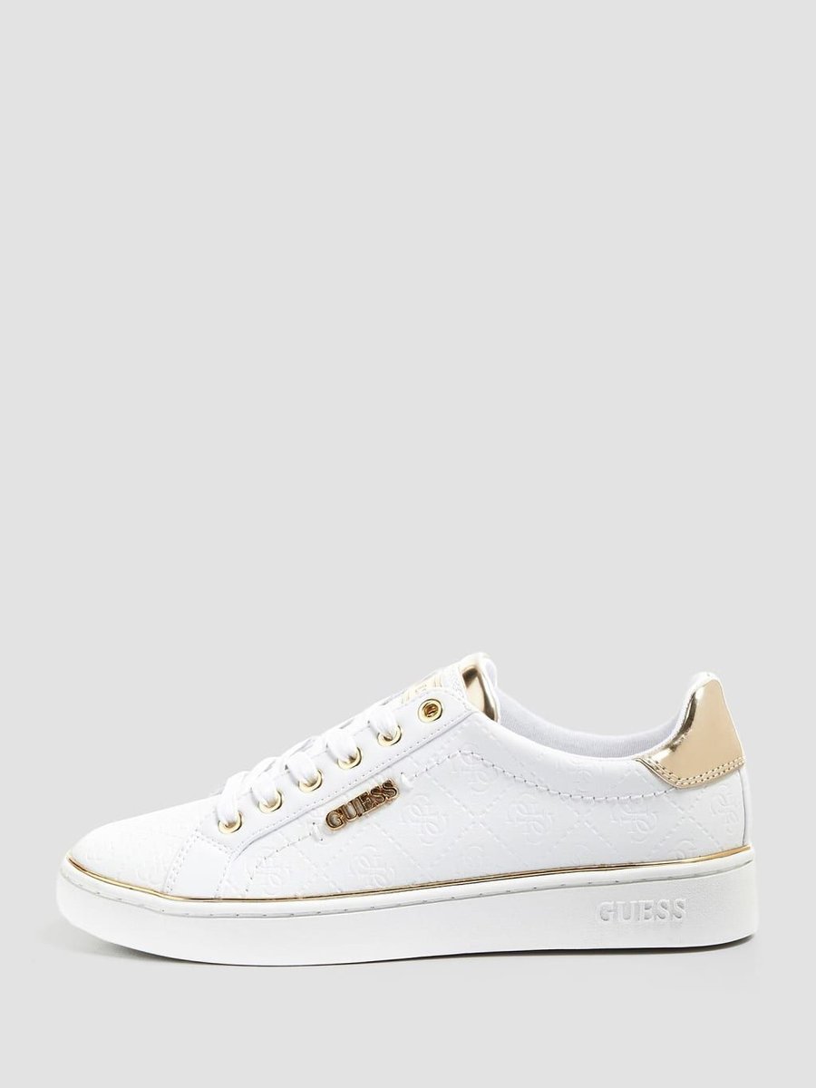 sneakers donna guess fl5bek fal12 white