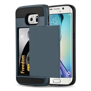 Etui Do Samsung Galaxy S6 EDGE Pokrowiec w NAVY NIEBIESKI SEJF Hard Case Cover Obudowa Ochronny Cadorabo - Etui i futerały do telefonów - miniaturka - grafika 1