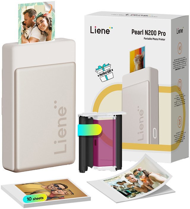Drukarka fotograficzna Liene przenośna drukarka do zdjęć Pearl N200 Pro 2x3