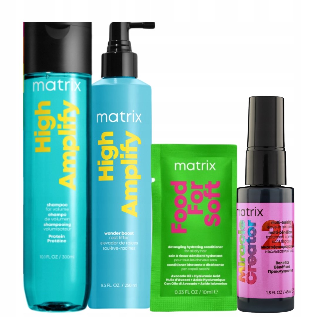 Matrix High Amplify szampon do włosów cienkich, spray objętość